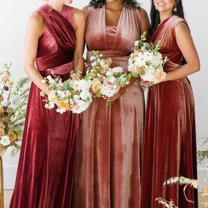 Micah Convertible Velvet Dress- Black